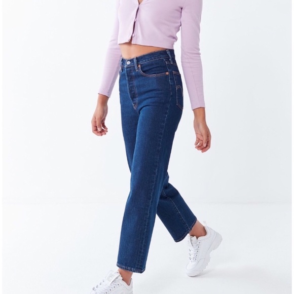 levi's premium ribcage straight ankle